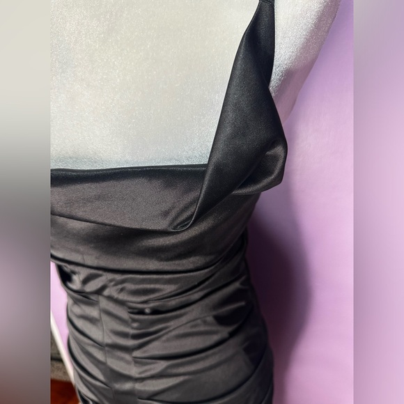 Crisscross Open Back Ruched Silky Dress - Picture 10 of 11